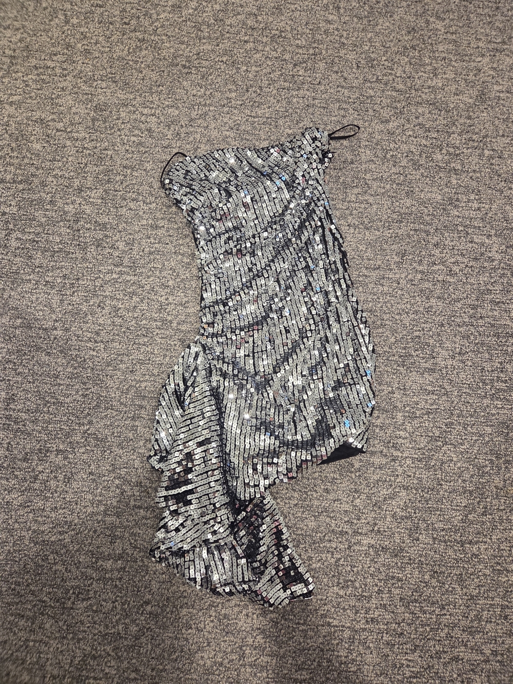 CIDER Sequin Mini Dress in Black & Silver Size XS Like New